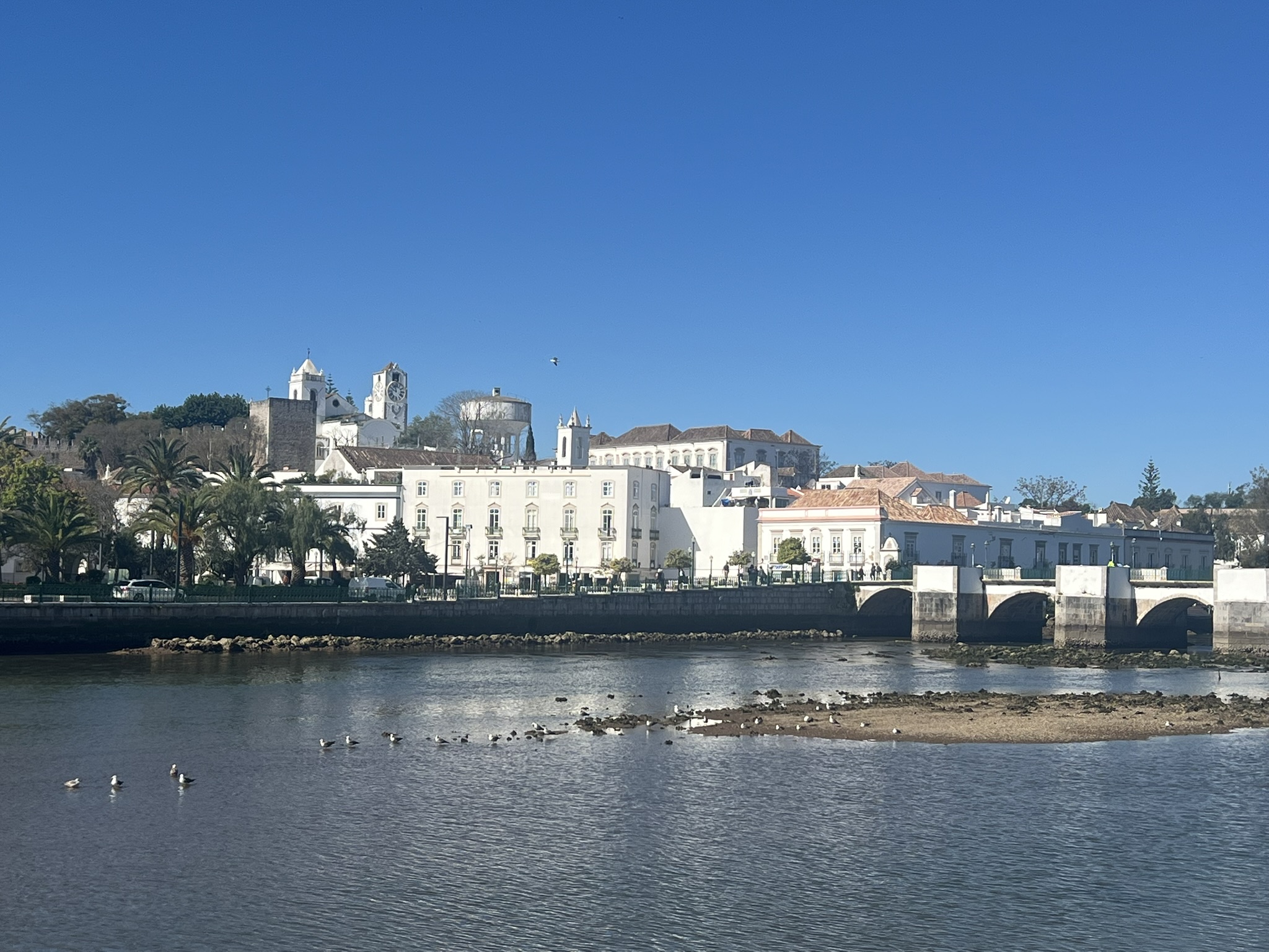 Our accomodation a bridge church and castle